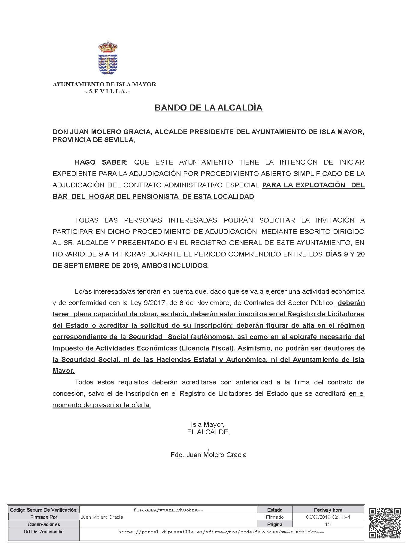 BANDO INFORMATIVO HOGAR