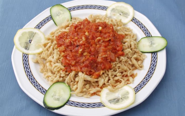 Camarones con pimientos